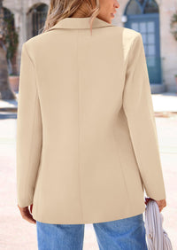 PRETTYGARDEN Women's Spring Fall Business Casual Blazers Long Sleeve Notch Lapel Trendy Work Office Blazer Jackets Outerwear