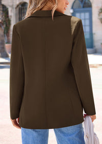 PRETTYGARDEN Women's Spring Fall Business Casual Blazers Long Sleeve Notch Lapel Trendy Work Office Blazer Jackets Outerwear