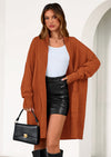 PRETTYGARDEN Women's Open Front Cardigan Long Sleeve Cozy Knit Sweaters Winter Fall Clothes Outerwear Coats