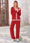 PRETTYGARDEN Lounge Sets for Women Fall Loungewear 2 Piece Outfits Cardigan Sweaters Track Suit Matching Winter Clothing