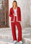 PRETTYGARDEN Lounge Sets for Women Fall Loungewear 2 Piece Outfits Cardigan Sweaters Track Suit Matching Winter Clothing
