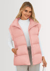 PRETTYGARDEN Women's Puffer Vest Fall Casual Stand Collar Lightweight Sleeveless Zip Up Padded Jackets Outerwear