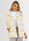 PRETTYGARDEN Women's Puffer Vest Fall Casual Stand Collar Lightweight Sleeveless Zip Up Padded Jackets Outerwear