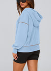 PRETTYGARDEN Women's Hooded Sweatshirts Long Sleeve Half Zip Cropped Hoodie Pullover Winter Fashion Clothes