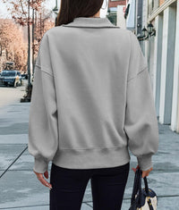 Half Zip Long Sleeve Y2K Sweatshirts