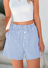 PRETTYGARDEN Womens Shorts Boxers Summer Gingham Pajama Lounge Sleep Y2K Plaid Pj Shorts Beach Bottoms