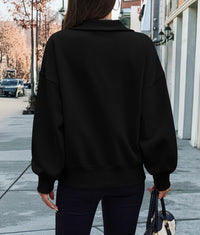 Half Zip Long Sleeve Y2K Sweatshirts