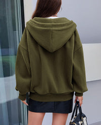 Zip Up Long Sleeve Loose Fit Y2K Casual Hoodies Cardigan
