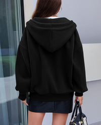 Zip Up Long Sleeve Loose Fit Y2K Casual Hoodies Cardigan