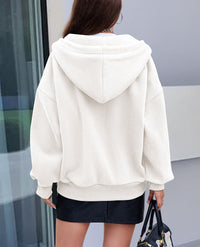 Zip Up Long Sleeve Loose Fit Y2K Casual Hoodies Cardigan