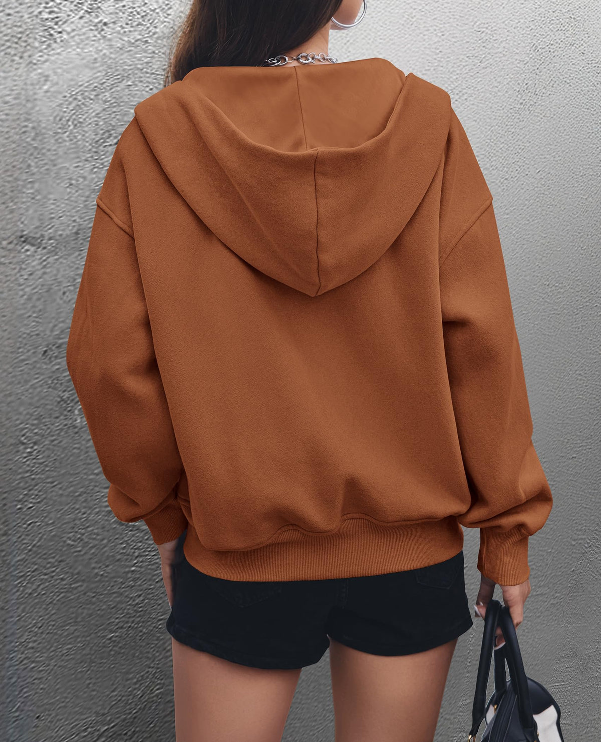 Y2K Zip Up Hoodie Long Sleeve Loose Fit Pockets Casual Sweatshirt