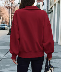 Half Zip Long Sleeve Y2K Sweatshirts
