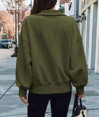 Half Zip Long Sleeve Y2K Sweatshirts