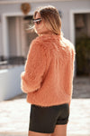 PRETTYGARDEN Women's Winter Coats Fleece Cropped Jacket Faux Fur Long Sleeve Pockets Shaggy Warm Outerwear Fall Clothes