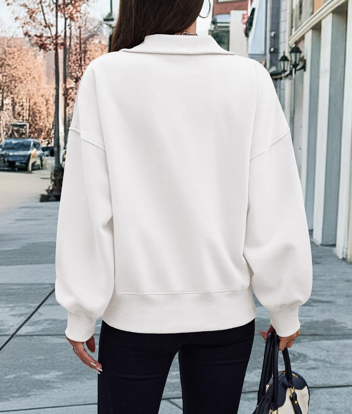Half Zip Long Sleeve Y2K Sweatshirts