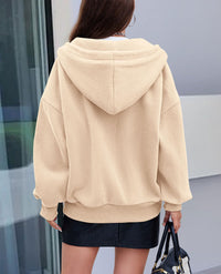 Zip Up Long Sleeve Loose Fit Y2K Casual Hoodies Cardigan