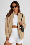 PRETTYGARDEN Women's Spring Fall Fashion Full Zip Up Sweatshirt Long Sleeve Loose Fit Trendy Casual Jacket with Pockets