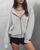 Y2K Zip Up Hoodie Long Sleeve Loose Fit Pockets Casual Sweatshirt