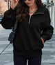 Half Zip Long Sleeve Y2K Sweatshirts