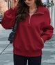 Half Zip Long Sleeve Y2K Sweatshirts