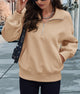 Half Zip Long Sleeve Y2K Sweatshirts