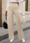 PRETTYGARDEN Women's Dressy Casual Dress Pants Straight Leg High Elastic Waisted Stretch Trouser Slacks