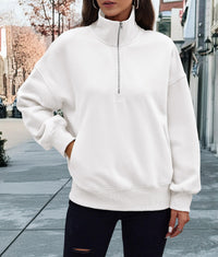 Half Zip Long Sleeve Y2K Sweatshirts