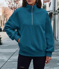 Half Zip Long Sleeve Y2K Sweatshirts