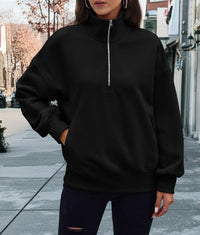Half Zip Long Sleeve Y2K Sweatshirts