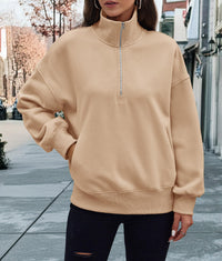 Half Zip Long Sleeve Y2K Sweatshirts