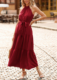 Sleeveless Halter Neck  Boho Dresses