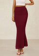 Mermaid Bodycon Trendy Casual High Waisted Ruffle Ruched Long Mesh Skirts
