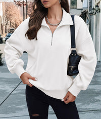Half Zip Long Sleeve Y2K Sweatshirts