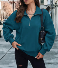 Half Zip Long Sleeve Y2K Sweatshirts