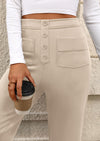 PRETTYGARDEN Women's Dressy Casual Dress Pants Straight Leg High Elastic Waisted Stretch Trouser Slacks
