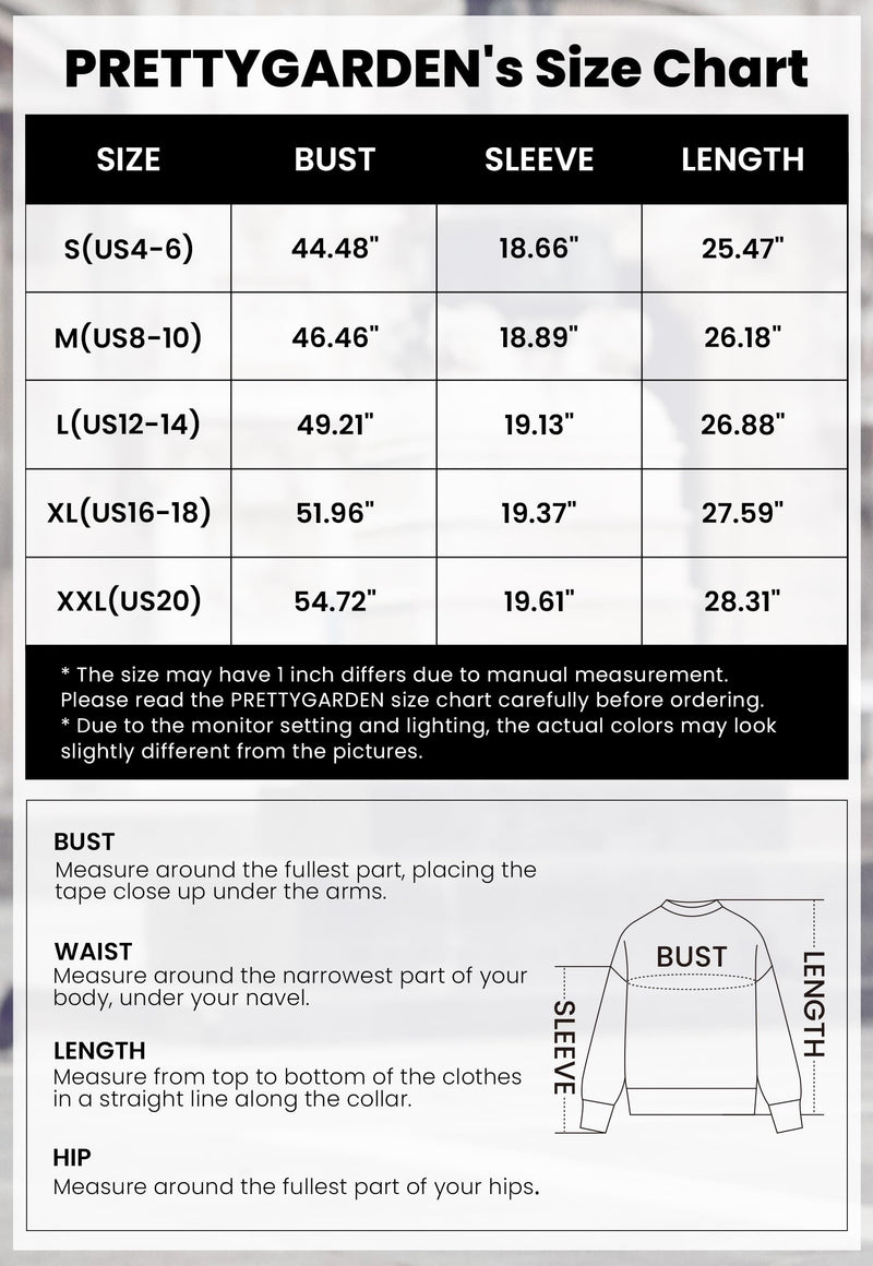 PRETTYGARDEN Women's Long Sleeve Tee Shirts Spring Fall Trendy Clothes Casual Loose Crewneck Ribbed Blouse Tunic Tops