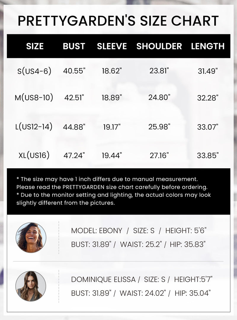 PRETTYGARDEN Sweater Dress for Women Long Puff Sleeve Turtleneck Ribbed Knit Oversized Pullover Winter Short Dress