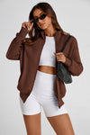 PRETTYGARDEN Women's Spring Fall Fashion Full Zip Up Sweatshirt Long Sleeve Loose Fit Trendy Casual Jacket with Pockets