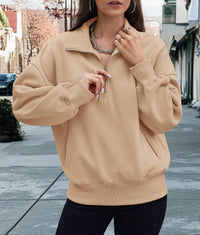 Half Zip Long Sleeve Y2K Sweatshirts