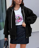 Zip Up Long Sleeve Loose Fit Y2K Casual Hoodies Cardigan