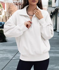 Half Zip Long Sleeve Y2K Sweatshirts