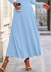 PRETTYGARDEN 2 Piece Casual Ribbed Knit Long Sleeve Crop Tops Maxi Flowy Skirts Matching Sets