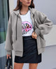 Zip Up Long Sleeve Loose Fit Y2K Casual Hoodies Cardigan