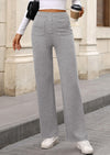 PRETTYGARDEN Women's Dressy Casual Dress Pants Straight Leg High Elastic Waisted Stretch Trouser Slacks