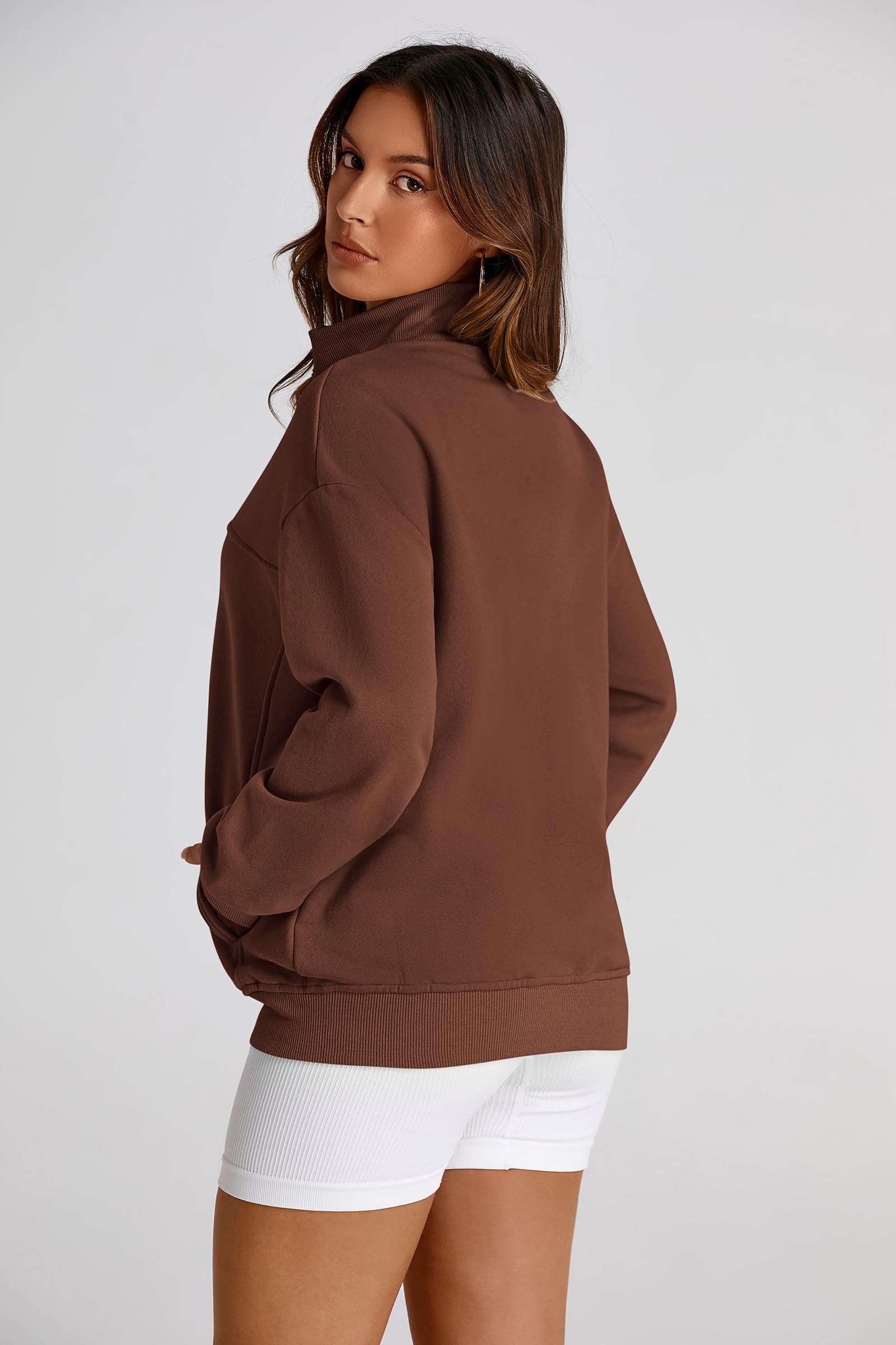 PRETTYGARDEN Women's Spring Fall Fashion Full Zip Up Sweatshirt Long Sleeve Loose Fit Trendy Casual Jacket with Pockets