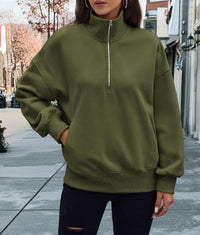 Half Zip Long Sleeve Y2K Sweatshirts