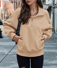 Half Zip Long Sleeve Y2K Sweatshirts