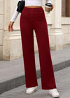 PRETTYGARDEN Women's Dressy Casual Dress Pants Straight Leg High Elastic Waisted Stretch Trouser Slacks