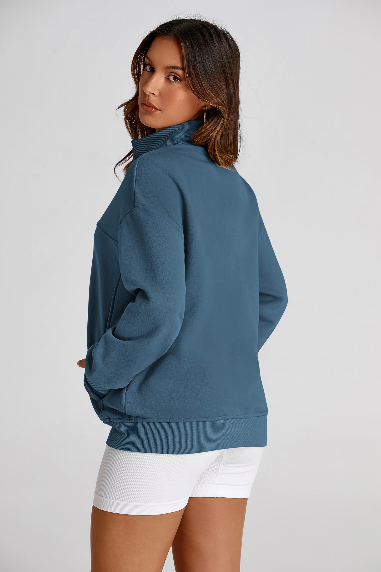 PRETTYGARDEN Women's Spring Fall Fashion Full Zip Up Sweatshirt Long Sleeve Loose Fit Trendy Casual Jacket with Pockets