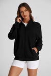 PRETTYGARDEN Women's Spring Fall Fashion Full Zip Up Sweatshirt Long Sleeve Loose Fit Trendy Casual Jacket with Pockets